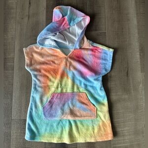The Children’s Place Baby Hooded Terry Top – Rainbow Tie-Dye – Size 12–18 Months